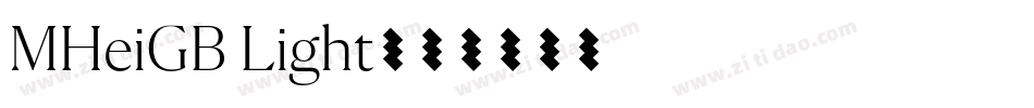 MHeiGB Light字体转换